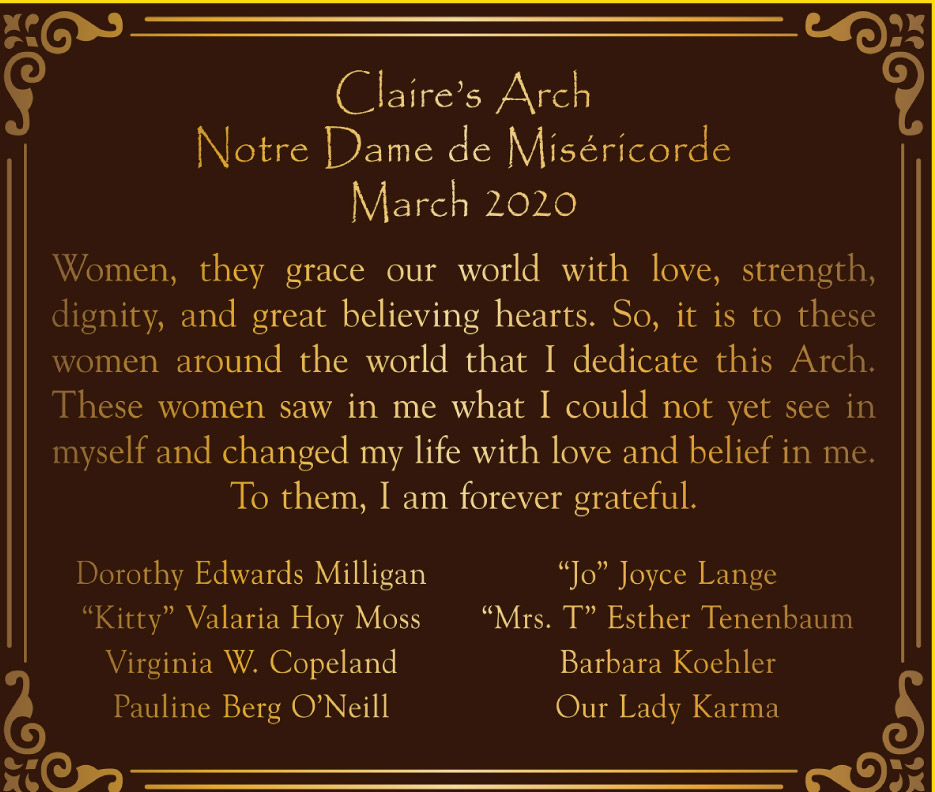 Right Hand Dedication plaques