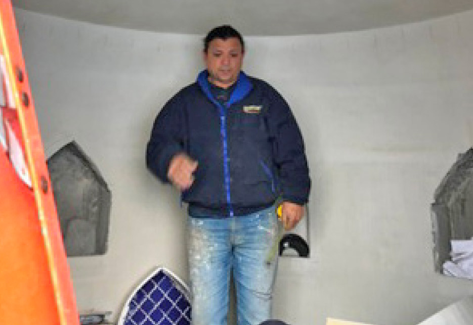 Cortez at the 2020 CID award- winning Corte Madera Pool Grotto project.