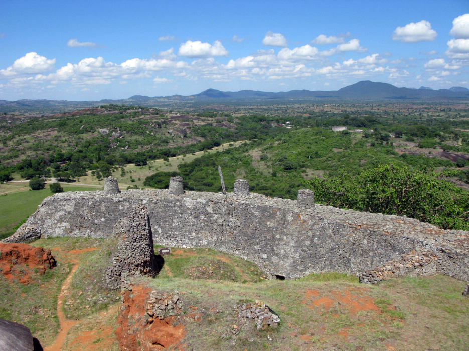 Overview of the Great Enclosure at the UNESCO World Heritage Site of Great Zimbabwe, an ancient city near Masvingo, Zimbabwe, and the capital of the Kingdom of Zimbabwe during the Late Iron Age.