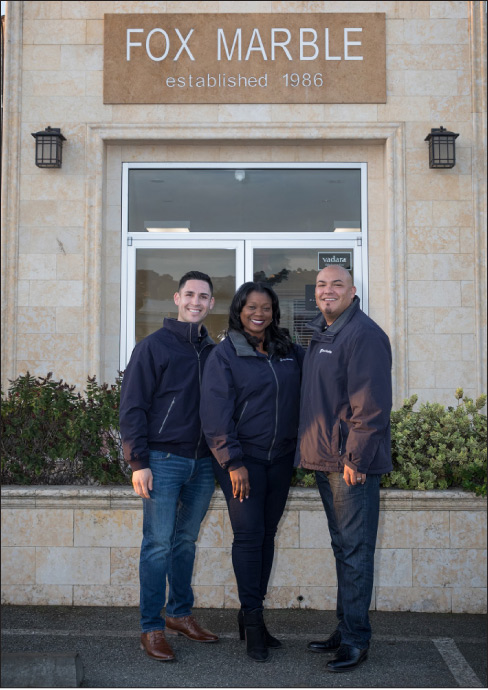 The Fox Stone Care division serves Northern California and Hawaii. Pictured: the Fox Stone Care department team leaders.