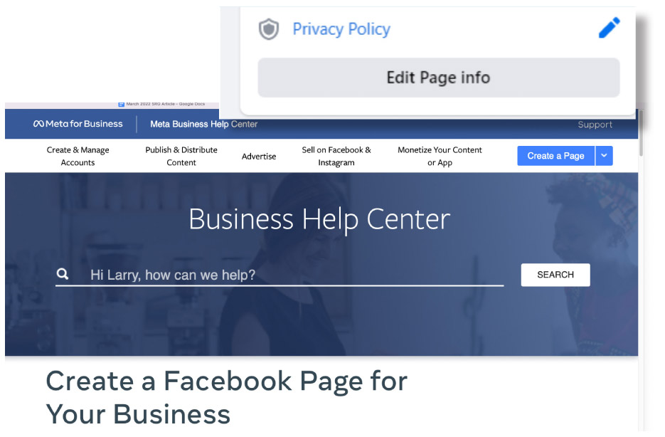 Setup a Facebook page for your business