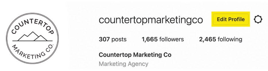  Instagram landing page to set up a business account.
