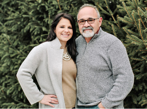 Katrina Hora and Mark Zografos, co-owners of Italian Marble & Granite in Clarence Center, New York.