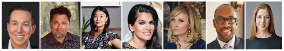 New Cosentino Design Alliance Influencers, from left: Richard T. Anuszkiewicz; Nar Bustamante; Young Huh; Nina Magon; Jaime Rummerfiel; Ron Woodson; Ashley Rumsey