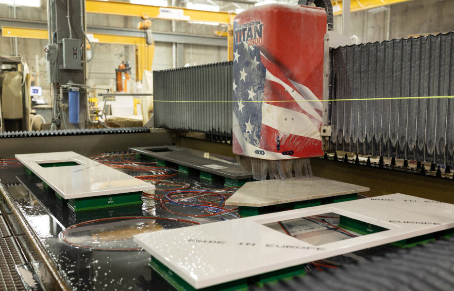 One of four Park Titans Bedrock uses to keep production in step with demand, with over 90 skilled fabricators and installers to add finishing touches to the job.