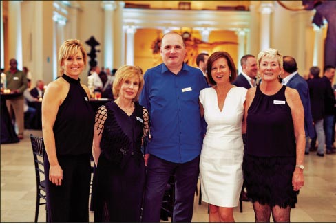 From left: Kathleen Carle of J.C. Stone, Barbara Cohen of Miller Druck Specialty Contracting, Patrick Perus of Polycor, Monica Gawet of Tennessee Marble Company and Brenda Edwards of TexaStone Quarries.
