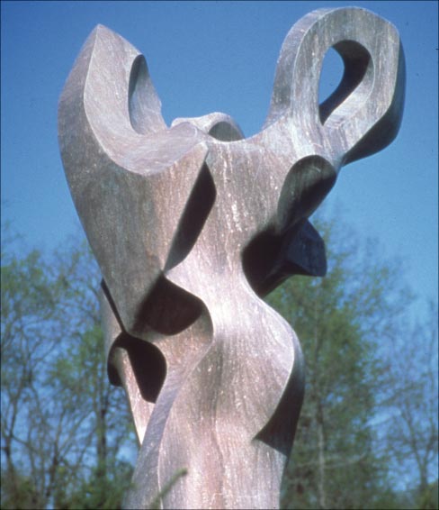 “The stone for ‘Carmen’ came from a privately-owned quarry located off Wrights Ferry Road, in Tennessee. I fell in love with the mammoth, giant, free-form shape. It took all day to get it out of the quarry with the proper crane and trucks. The finished sculpture is twelve feet high and was commissioned for Maryland Farms in Brentwood, Tennessee in 1987.”