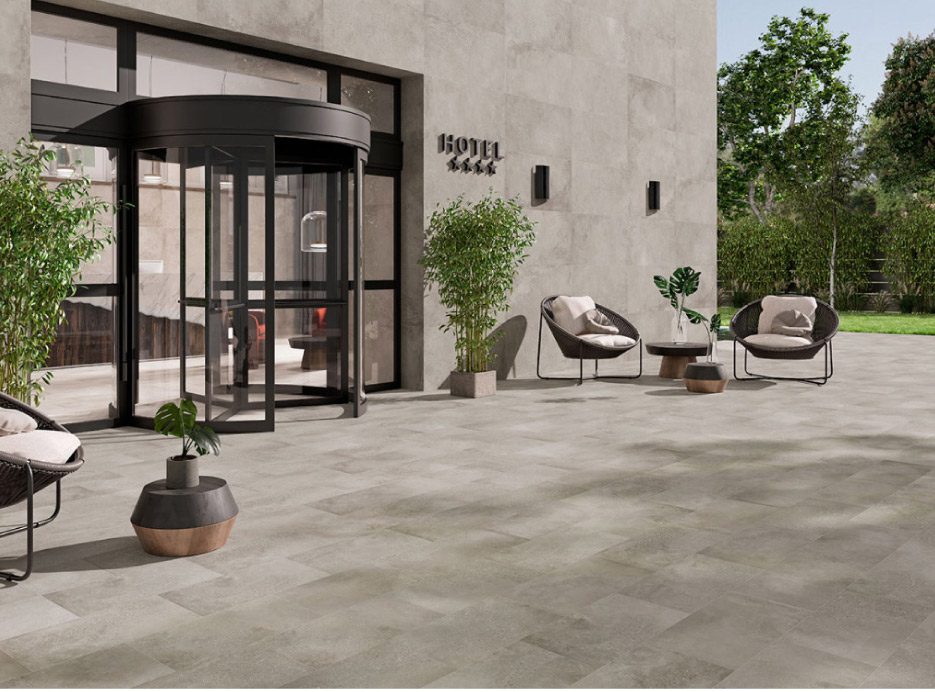 With soft gray hues and a look reminiscent of natural stone, Traktion Calypso Ash is a beautiful addition to interior and exterior spaces. Made from porcelain, the tile is durable, highly water-resistant, and easy to maintain. Additionally, the tile boasts MSI’s proprietary ZeroSlip™, designed to be exceptionally slip-resistant when wet.