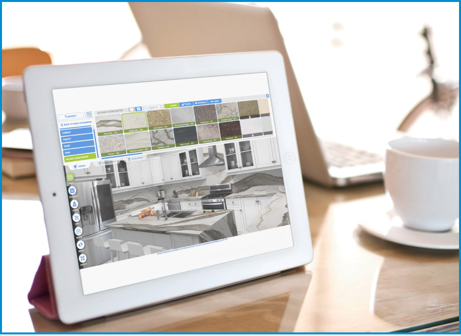 Colonial Marble and Granite uses the Enterprise system of software with includes interactive kiosks offered by Quote Countertops.