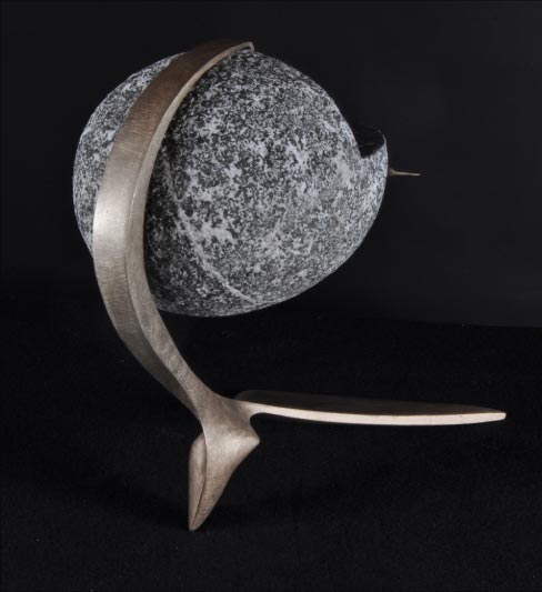 “Crescent,” Granite and bronze