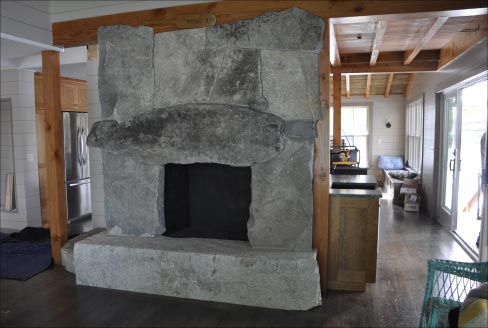 Form meets function and utilitarian art is the result of this fireplace that embellishes this Edgecomb, Maine residence. Photo: Jill T. Greenlaw