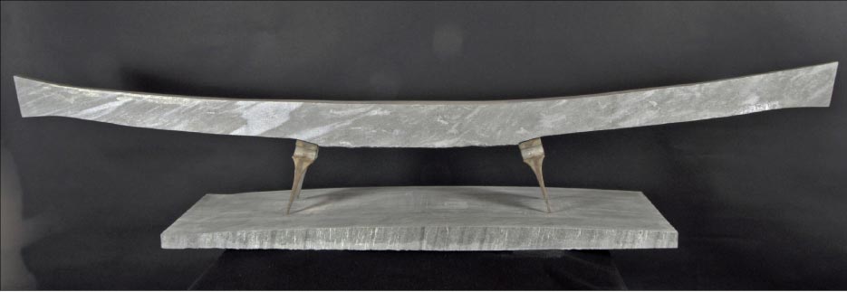 “Balance,” Heritage Valley granite and bronze, 6.5 feet long