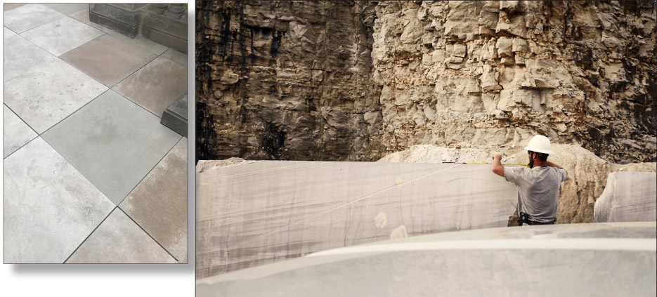 Above: Walking on Phenix – Napoleon Fleuri tiles 