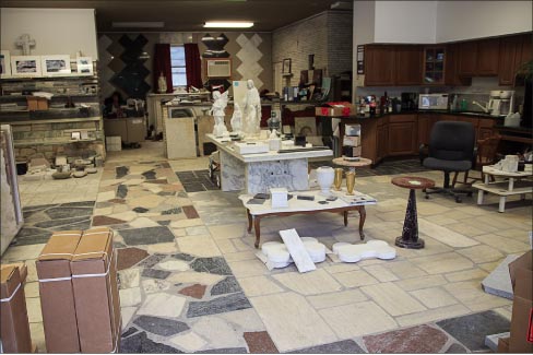 Deirdre Shaw and Olivia Boughton (nee Gawet, the fourth generation in the Gawet business), manage the administrative and sales operations, while Peter O’Bara, having just celebrated his 35th anniversary at the company, oversees the shop functions and does the finish work on all the stone fabricated.