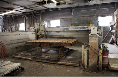 A wire saw and gang saw facilitate Gawet’s quarry to client concept, while two Park Industries bridge saws – a Prodigy and a Jaguar – round out the company’s arsenal of cutting equipment. These well-built machines have some mileage on them, but are still going strong.