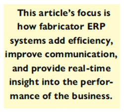 This article’s focus is how fabricator ERP systems add efficiency, improve communication, and provide real-time insight into the performance of the business.