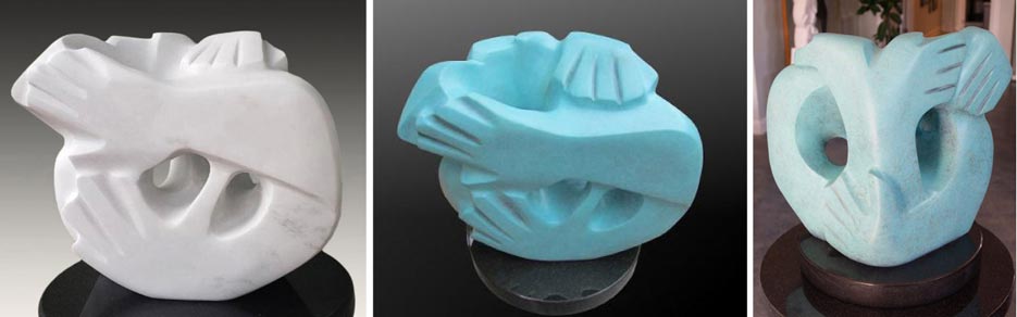 Healing Hands, Marble & Bronze